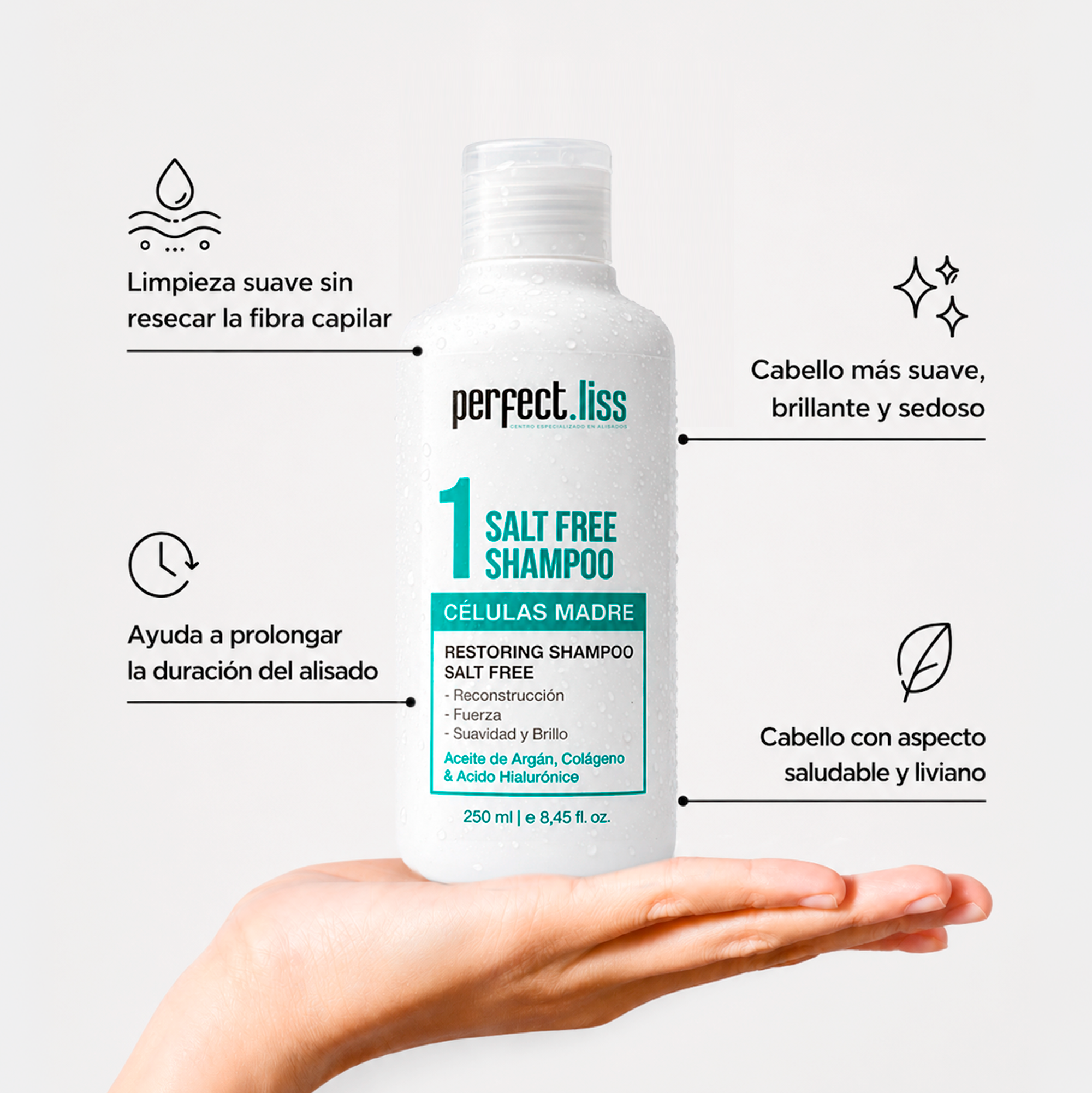 Shampoo Sin Sal Células Madre